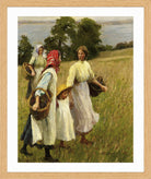 Harold Harvey Print, The Blackberry Harvest in an oak frame