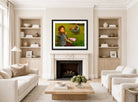 Harold Harvey Print, The lilac doll displayed in a Scandinavian living room