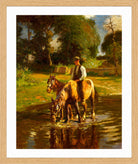 Harold Harvey Print, The watering place in an oak frame