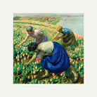Harold Harvey Print, Tulip Pickers (1926) with an off-white border for rolled canvas