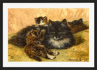 A Gentle Provocation (1899) by Henriette Ronner-Knip — black frame