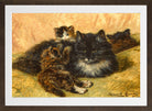 A Gentle Provocation (1899) by Henriette Ronner-Knip — brown frame