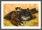 A Gentle Provocation (1899) by Henriette Ronner-Knip — dark grey frame