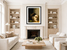 A Puppy in a Barrel by Henriette Ronner-Knip — living room roomset