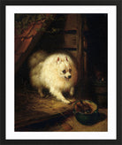 An Unwelcome Intruder by Henriette Ronner-Knip — black frame
