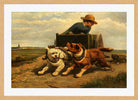 Boy with a Dog Cart by Henriette Ronner-Knip — oak frame