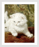 Curiosity by Henriette Ronner-Knip — white frame
