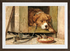 Dangerous Ground by Henriette Ronner-Knip — brown frame