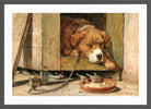 Dangerous Ground by Henriette Ronner-Knip — dark grey frame