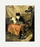 Kittens at Play — The Orange Chair by Henriette Ronner-Knip — rolled canvas