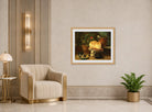 Kittens at Play — Among the Flowerpots by Henriette Ronner-Knip — art deco roomset