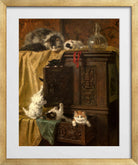 Misbehaving (1897) by Henriette Ronner-Knip — gold frame