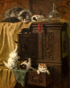 Misbehaving (1897) by Henriette Ronner-Knip — unframed
