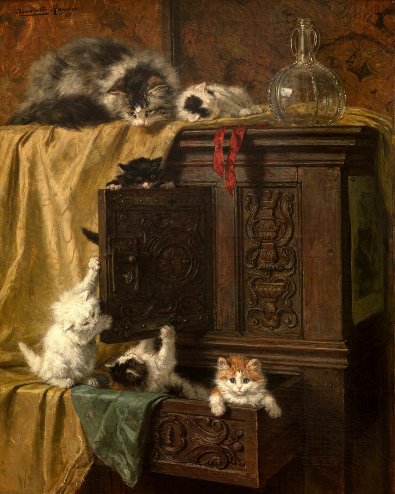 Misbehaving (1897) by Henriette Ronner-Knip — unframed