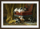 Mother’s Pride — The Red Chair by Henriette Ronner-Knip — brown frame