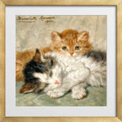Sleepy Kittens (1900) by Henriette Ronner-Knip — gold frame