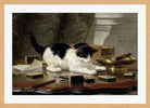 The Cat at Play by Henriette Ronner-Knip — oak frame