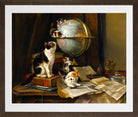 The Globetrotters by Henriette Ronner-Knip — brown frame