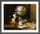 The Globetrotters by Henriette Ronner-Knip — dark grey frame