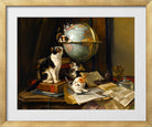 The Globetrotters by Henriette Ronner-Knip — gold frame