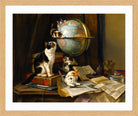 The Globetrotters by Henriette Ronner-Knip — oak frame