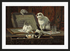 The Kitten’s Art Lesson by Henriette Ronner-Knip — black frame