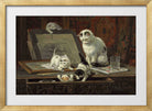 The Kitten’s Art Lesson by Henriette Ronner-Knip — gold frame