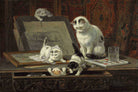 The Kitten’s Art Lesson by Henriette Ronner-Knip — unframed