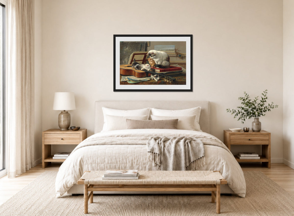 The Music Lesson by Henriette Ronner-Knip — bedroom
