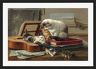 The Music Lesson by Henriette Ronner-Knip — black frame