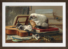 The Music Lesson by Henriette Ronner-Knip — brown frame