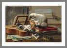 The Music Lesson by Henriette Ronner-Knip — light grey frame