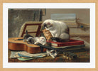 The Music Lesson by Henriette Ronner-Knip — oak frame