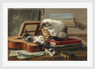 The Music Lesson by Henriette Ronner-Knip — white frame