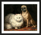Two Friends by Henriette Ronner-Knip — black frame