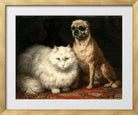 Two Friends by Henriette Ronner-Knip — gold frame