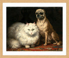 Two Friends by Henriette Ronner-Knip — oak frame