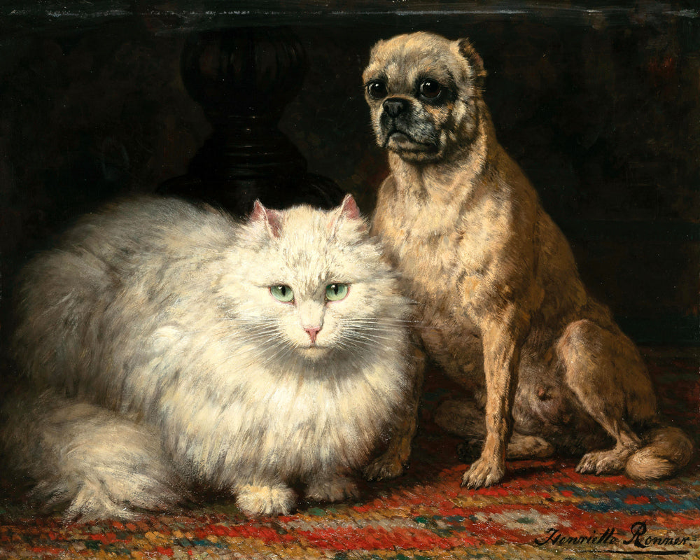 Two Friends by Henriette Ronner-Knip — unframed