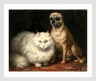 Two Friends by Henriette Ronner-Knip — white frame