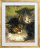 Two Kittens (1894) by Henriette Ronner-Knip — gold frame