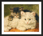 Two Kittens by Henriette Ronner-Knip — black frame