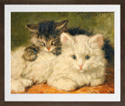 Two Kittens by Henriette Ronner-Knip — brown frame