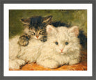 Two Kittens by Henriette Ronner-Knip — dark grey frame