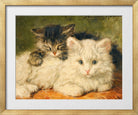 Two Kittens by Henriette Ronner-Knip — gold frame