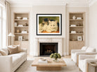 Two Kittens by Henriette Ronner-Knip — living room roomset
