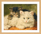 Two Kittens by Henriette Ronner-Knip — oak frame