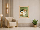 Two Kittens Sitting on a Cushion (1895) by Henriette Ronner-Knip — art deco roomset