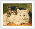 Two Kittens by Henriette Ronner-Knip — white frame