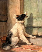 Waiting (1870) by Henriette Ronner-Knip — unframed
