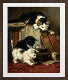 Watching the Prey by Henriette Ronner-Knip — brown frame
